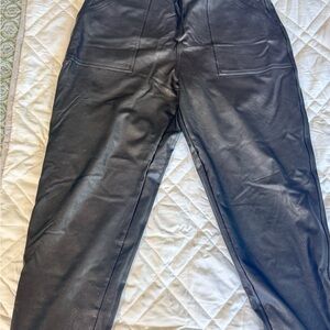 SPANX Black Leather Pants